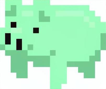 Illustration, dot picture, pig, simple, 