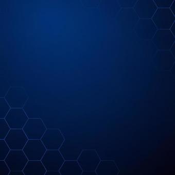 六角形パターンのテクノロジー背景 テクノロジー,it,ビジネス,六角形,ヘキサゴン,青,紺,グラデーション,サイバー,近未来のイラスト素材