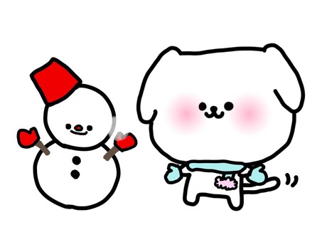 snowman dog, , JPG and PNG