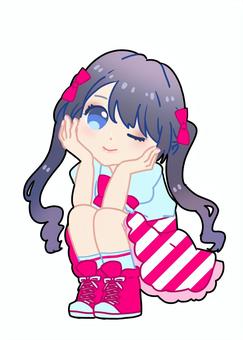 ピンク担当 ピンク,推し活,アイドル,ピンク担当,オタクのイラスト素材