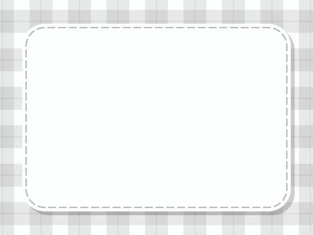 シンプルなタータンチェックのフレーム白黒 背景,チェック柄,グレー,モノクロ,白,黒,チェック,タータン,格子柄,シンプルのイラスト素材