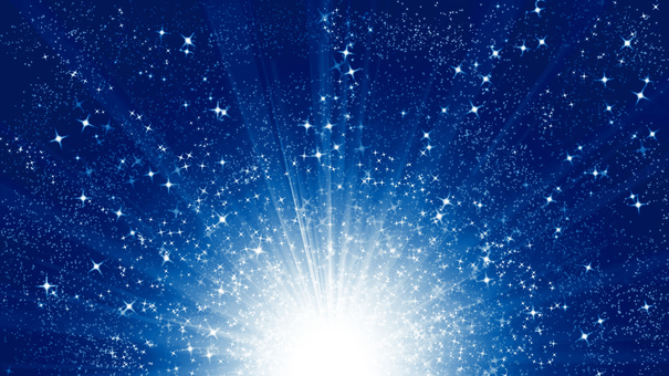 キラキラの背景素材 背景,キラキラ,光,星,夜,集中線,放射線,青,テキストスペース,タイトルスペースのイラスト素材