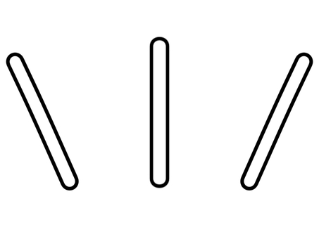 3本線 強調マーク 白 3本線,強調マーク,気付き,驚き,閃き,漫画符号,漫画記号,漫符,イラスト,マークのイラスト素材