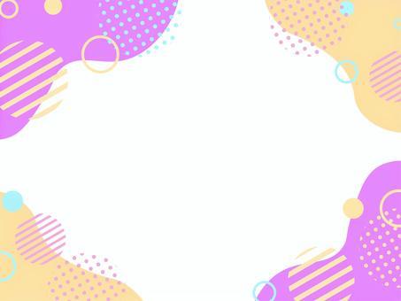 パステル流体メンフィス背景 オレンジ 紫 背景,フレーム,メンフィス,流体シェイプ,オレンジ,紫,パステル,ポップ,かわいい,流体のイラスト素材