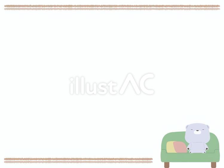 ソファ_熊 ソファ,クマ,シロクマのイラスト素材