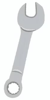 Illustration, combination wrench, spanner, glasses wrench, 