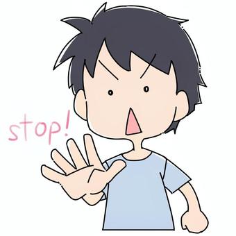 Illustration, stop, people, boy, 