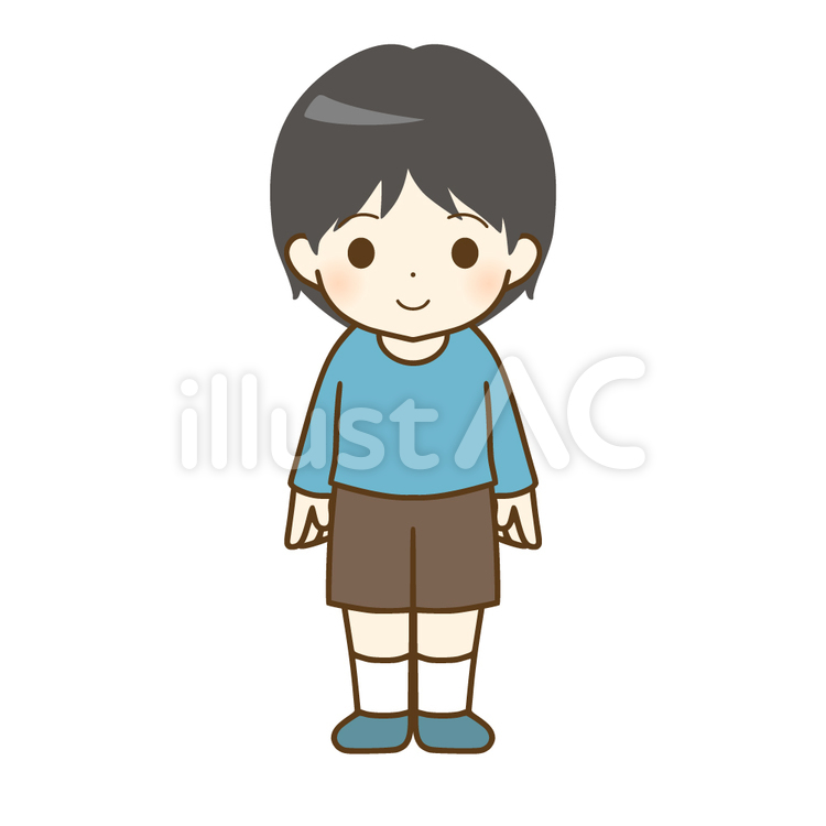 幼い少年 男の子,男子,全身のイラスト素材