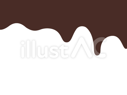 上から流れる溶けたチョコのシルエット 1