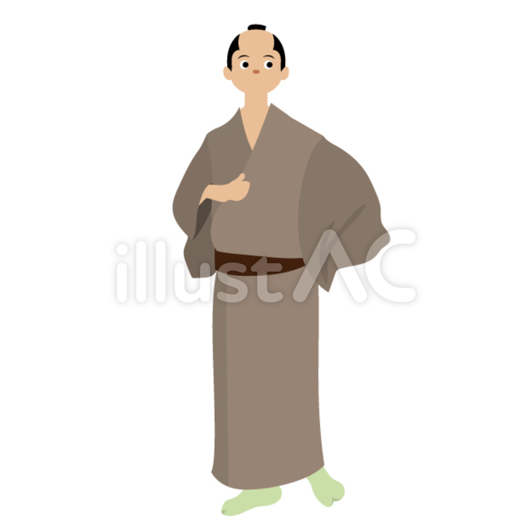 時代別男性ファッション　江戸時代　2 時代別,男性,ファッションのイラスト素材