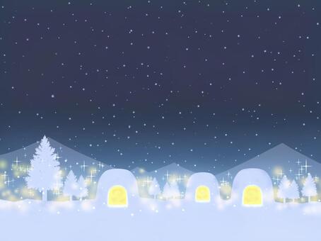 冬の便り 雪国のかまくらイラスト【1】 冬,雪国,かまくら,12月,1月,2月,雪まつり,お正月,雪,東北のイラスト素材