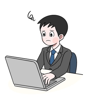 ビジネスくん2 ビジネス,男性,スーツ,オフィス,会社,デスクワーク,会社員,ビジネスマンのイラスト素材