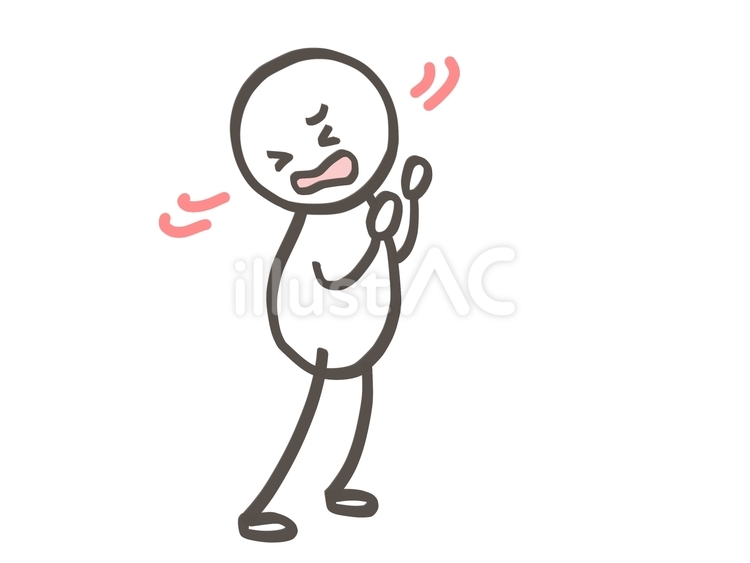 棒人間　無理無理〜！！ 棒人間,人,無理のイラスト素材