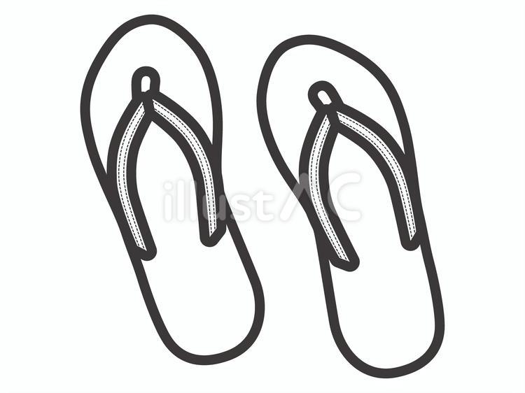 ビーチサンダル（表）12 ビーチサンダル,ファッション,アイコンのイラスト素材