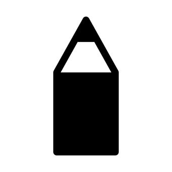 鉛筆アイコン 黒ｋ 鉛筆,アイコン,ピクトグラム,文房具,筆記用具,書く,筆記,勉強,メモ,記入のイラスト素材