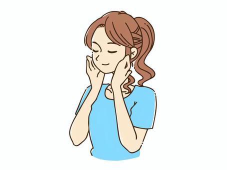 照顧皮膚的女孩02 T卹顏色, JPG, PNG 和 AI 照顧皮膚的女孩02 T卹顏色, 女子, 女孩, 姐姐, JPG, PNG 和 AI