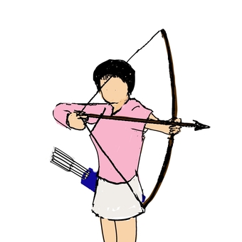 洋弓 洋弓,弓,和弓,競技,アーチェリー,女性,競技用のイラスト素材