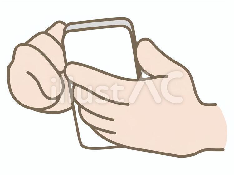 スマホ・操作の手 スマホ,スマフォ,歩きスマホのイラスト素材