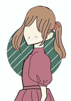 女の子 女の子 人物,かわいい,素敵,楽しい,女の子のイラスト素材