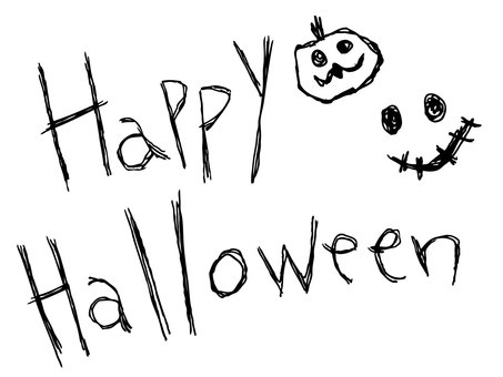 Handwritten Halloween logo, , JPG, PNG and AI