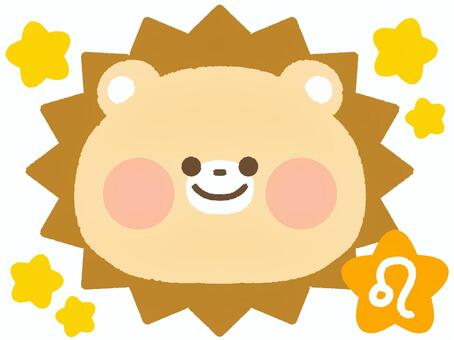 獅子座 獅子座,ライオン,黄道十二宮,星座,12星座,占い,星,西洋占星術,ホロスコープ,サインのイラスト素材