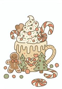 クリスマスクリームスイーツカップ クリスマスクリームスイーツカップ クリスマス,食べ物,お菓子,スイーツ,おやつ,キャンディ,カップ,クリーム,とろける,クッキーのイラスト素材