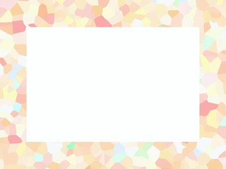 カラフルな幾何学模様の四角フレーム112 フレーム,飾り枠,枠,囲み,四角,四角形,カラフル,モザイク,長方形,背景のイラスト素材