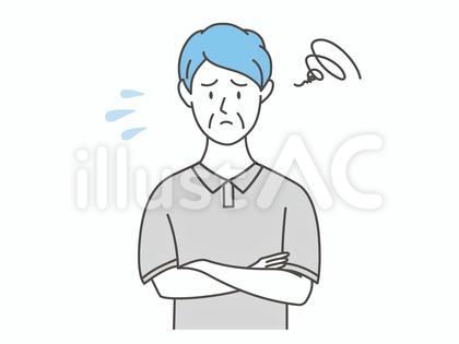 困り顔・心配・モヤモヤしている中年男性