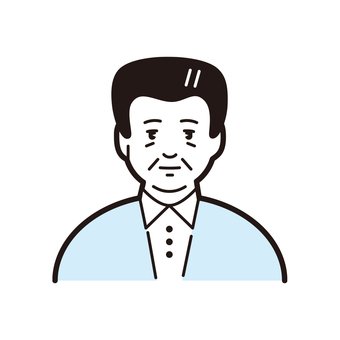 おじさん おじさん,男,中年男性,カジュアル,シニア,老人のイラスト素材