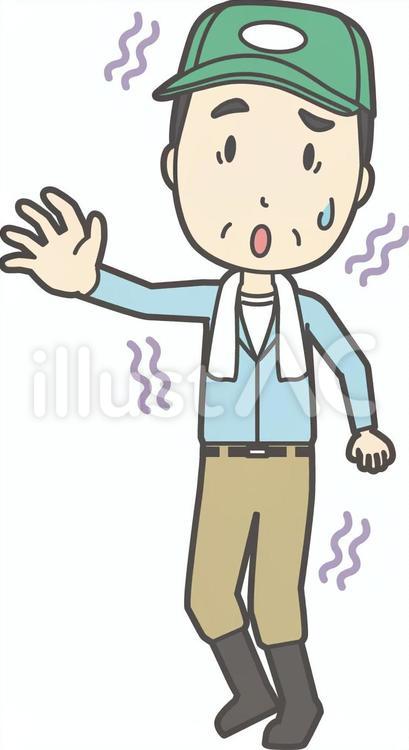  農家中年男性-116-全身 人,農家,人物のイラスト素材