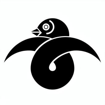 雁金 結雁金,雁金,家紋,黒,紋,ベクター,シルエット,アイコン,和柄,和風のイラスト素材