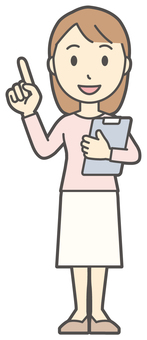  ロングヘア女性-211-全身