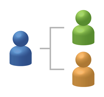 人物の分岐図 人物,組織,フロー,チャート,アイコン,構成,チーム,グループのイラスト素材