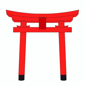 鳥居 鳥居,門,神社,手描き,手書き,フリー,無料,赤,お参り,初詣のイラスト素材
