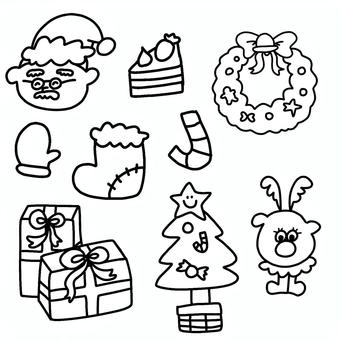 クリスマス 線画