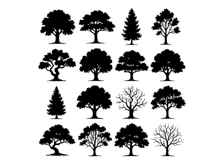 Illustration, wood, natural, silhouette, 
