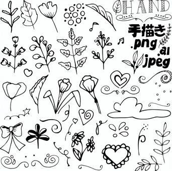 Illustration, лист, цветок, сердце, 