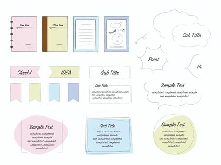 Handwritten icon & stationery, , JPG, PNG and AI