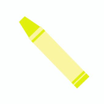 クレヨン_黄 クレヨン,お絵かき,絵,落書き,文房具,保育園,幼稚園のイラスト素材