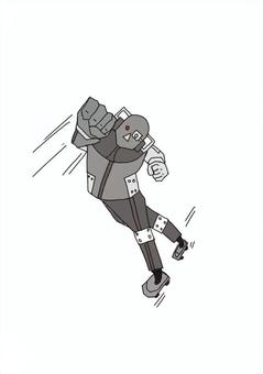 ロボットが殴る ロボット,殴る,アクション,パンチ,メカのイラスト素材