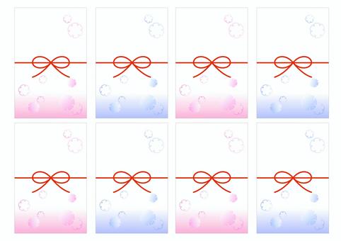 カードセット雪輪紋 メッセージカード,カード,カードセット,水引,雪輪紋,ギフト,プレゼント,贈り物,感謝,お祝いのイラスト素材