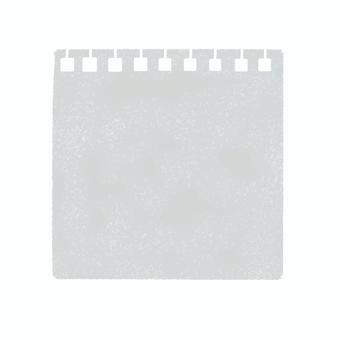 スクエアメモ（グレー・四角穴・無地） メモ,ノート,メモ用紙,ノート用紙,スクエア,正方形,手描き,水彩,シンプル,くすみカラーのイラスト素材