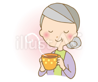 ほっこりするおばあさん