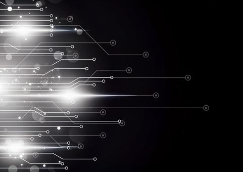 電子回路のスタイリッシュな背景素材 デジタル,電子回路,テクノロジー,基盤,光,パーティクル,フレア,ライン,スタイリッシュ,背景のイラスト素材