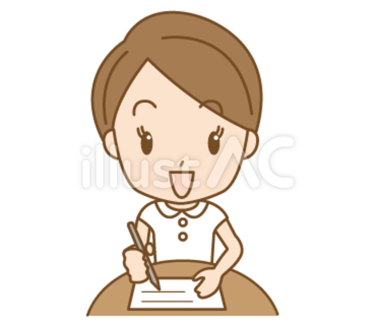 記録をするスタッフ 人物,イラスト,医療のイラスト素材