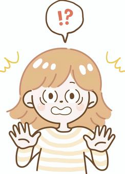 ビックリする女性 ビックリする女性 驚く,ビックリ,女性のイラスト素材