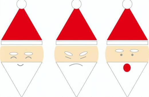 Illustration, santa claus, set, simple, 