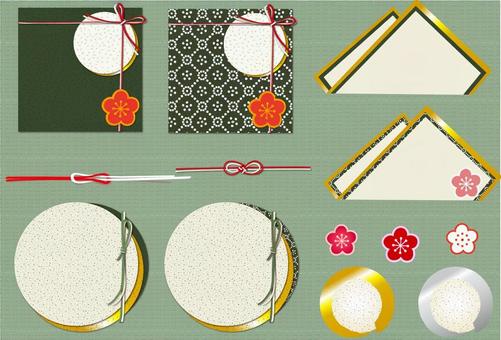 Illustration, frame, decorative frame, japanese style, 