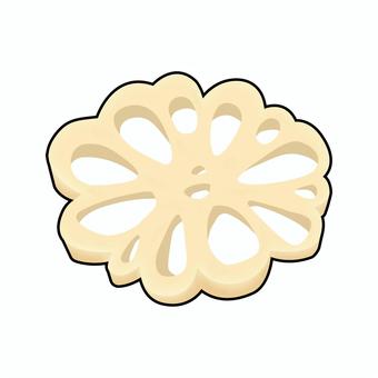 花れんこんのイラスト(蓮根の飾り切り) 花れんこんのイラスト(蓮根の飾り切り) 花蓮根,蓮根,飾り切り,野菜,根菜,栄養,健康,献立,メニュー,レシピのイラスト素材