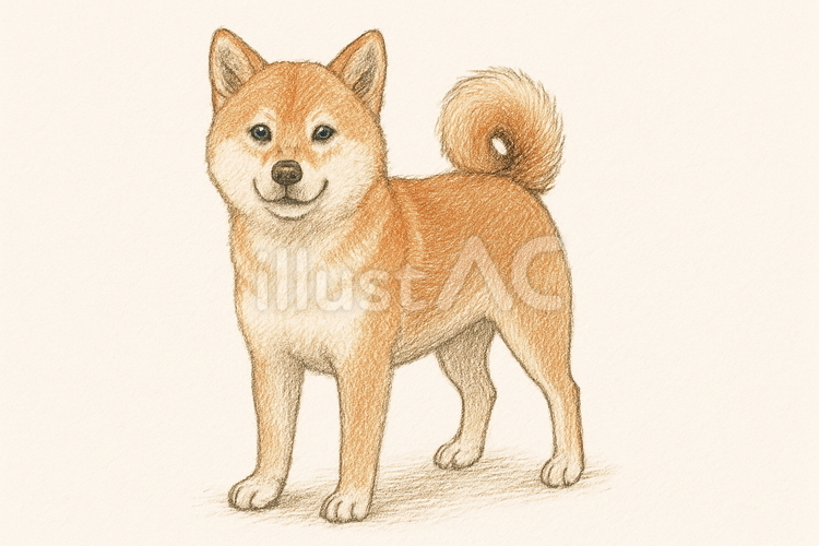 柴犬 柴犬,犬,動物のイラスト素材